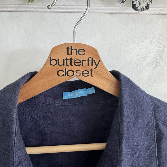 J. McLaughlin Navy Blue Fallon Linen Popover Oversized Tunic Small NWOT - Picture 2 of 4